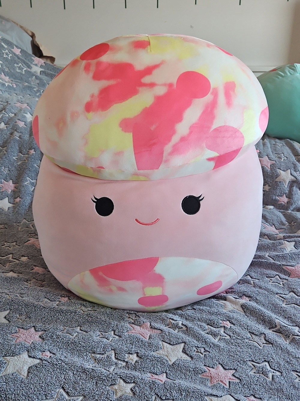 24-Inch Rachel Pink Tie-Dye Squishmellow Mushroom - Jumbo